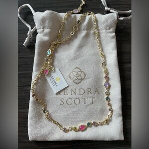 Kendra Scott Gold and Pink Necklace Elegant Design